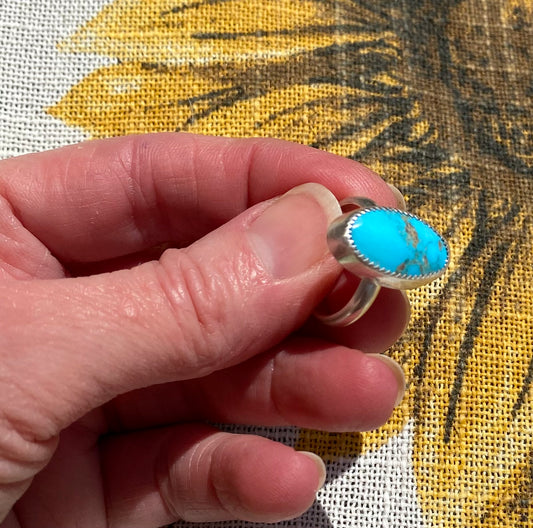 Mina Maria Turquoise Ring in Sterling Silver - Sacred Birch