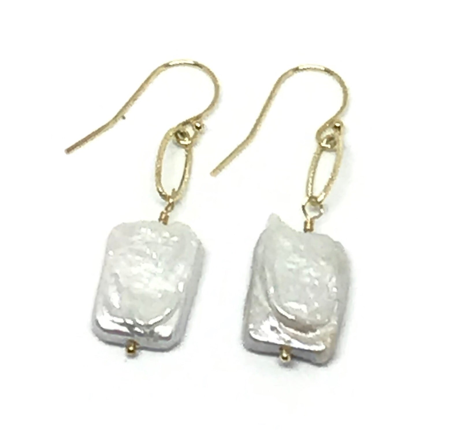 Square Freshwater Pearl Earrings - Sacred Birch