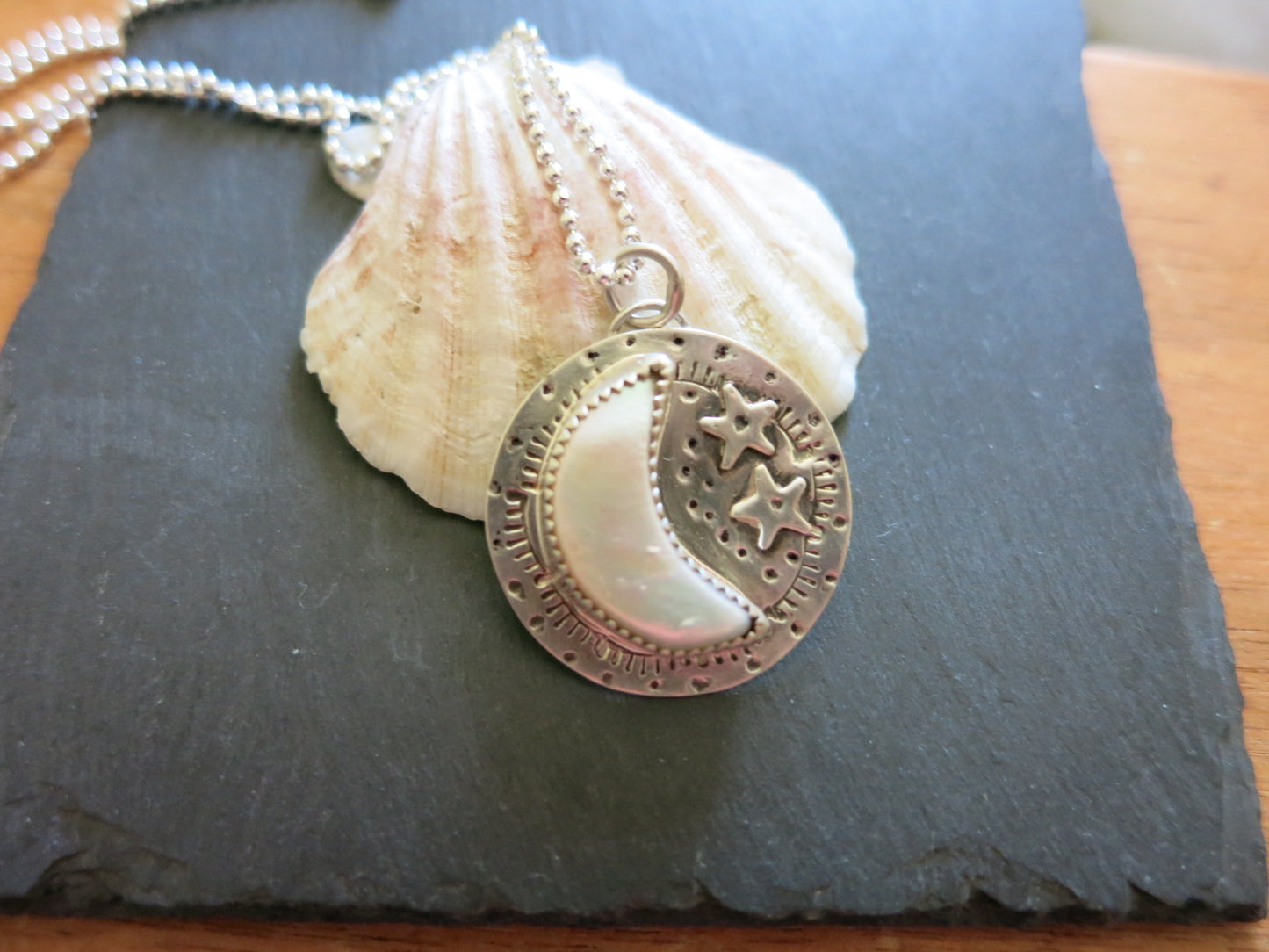 Pearl Moon Pendant - Sacred Birch