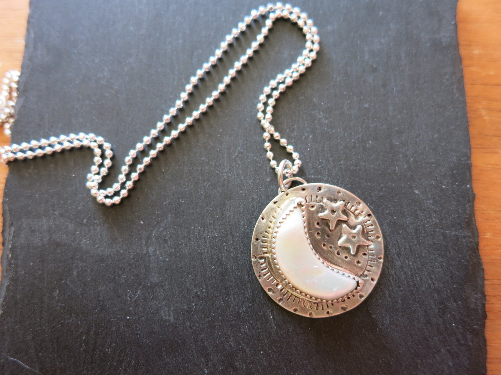 Pearl Moon Pendant - Sacred Birch