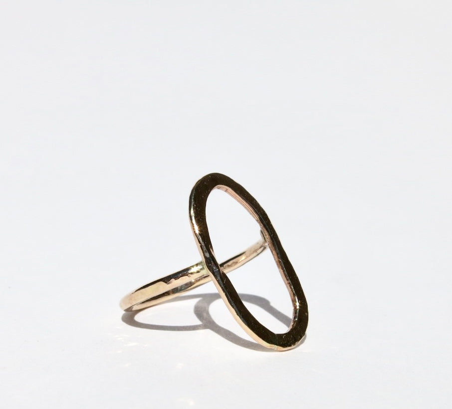 Gold Filled Open oval ring - Sacred Birch