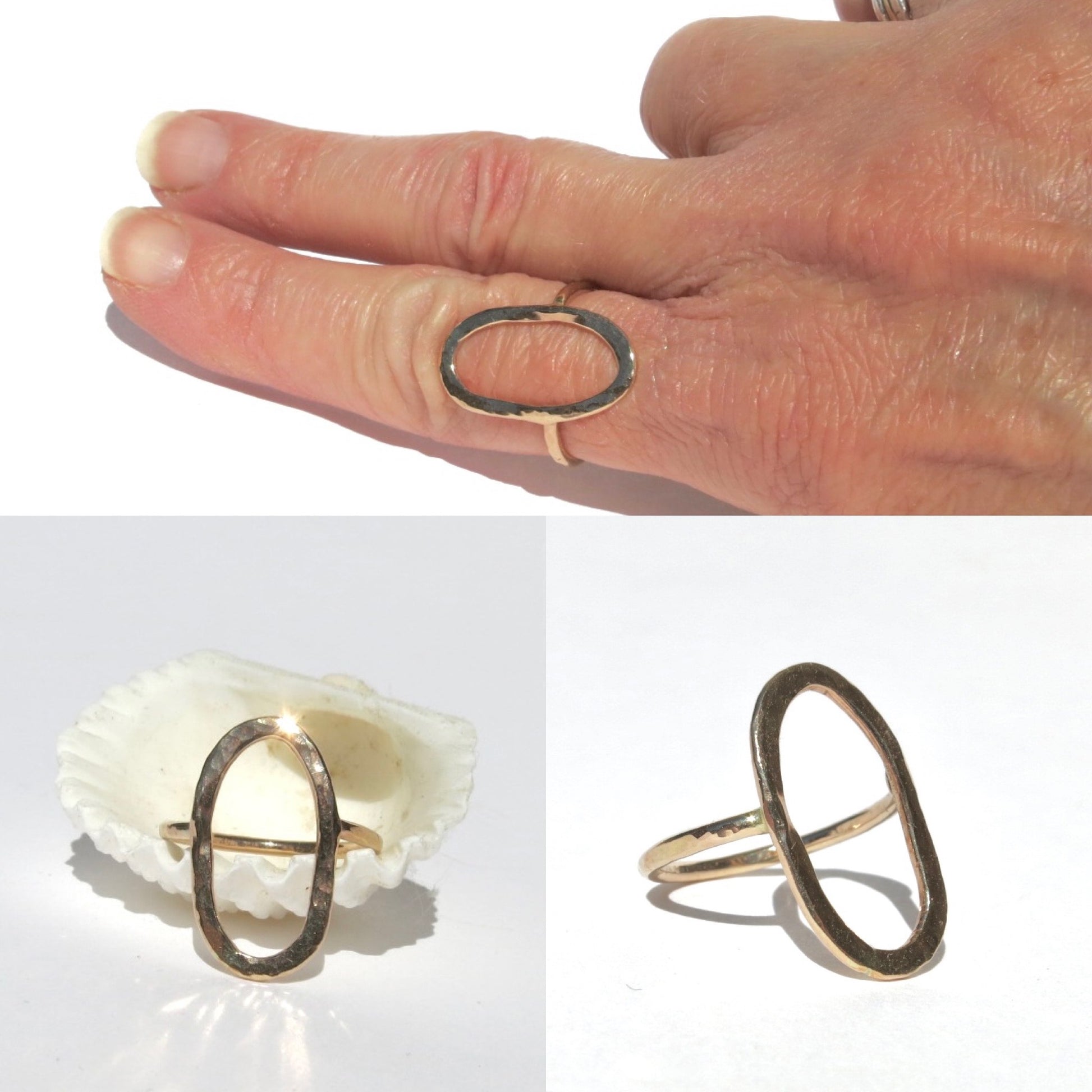 Gold Filled Open oval ring - Sacred Birch