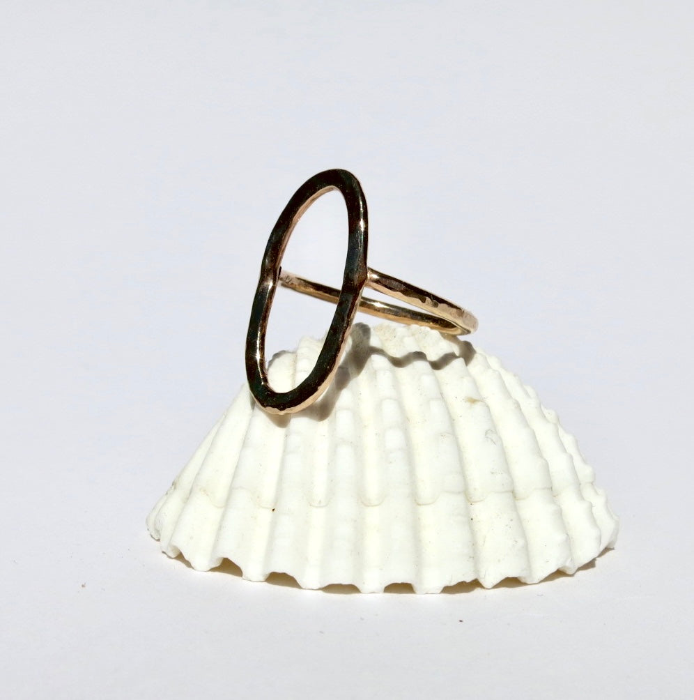 Gold Filled Open oval ring - Sacred Birch