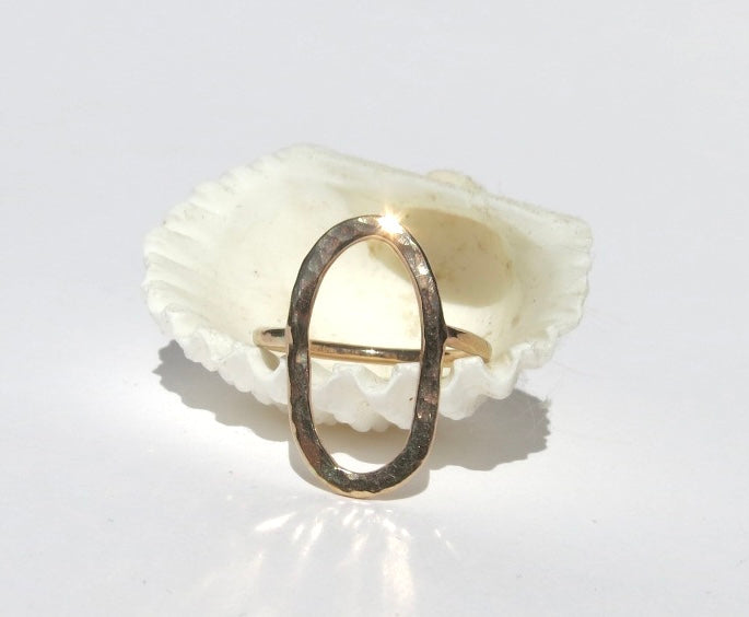 Gold Filled Open oval ring - Sacred Birch