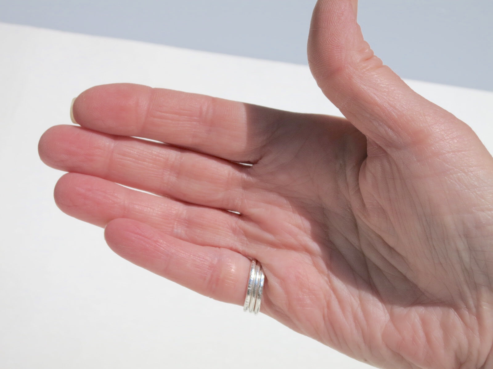 Fine Silver Hammered Rings - Sacred Birch