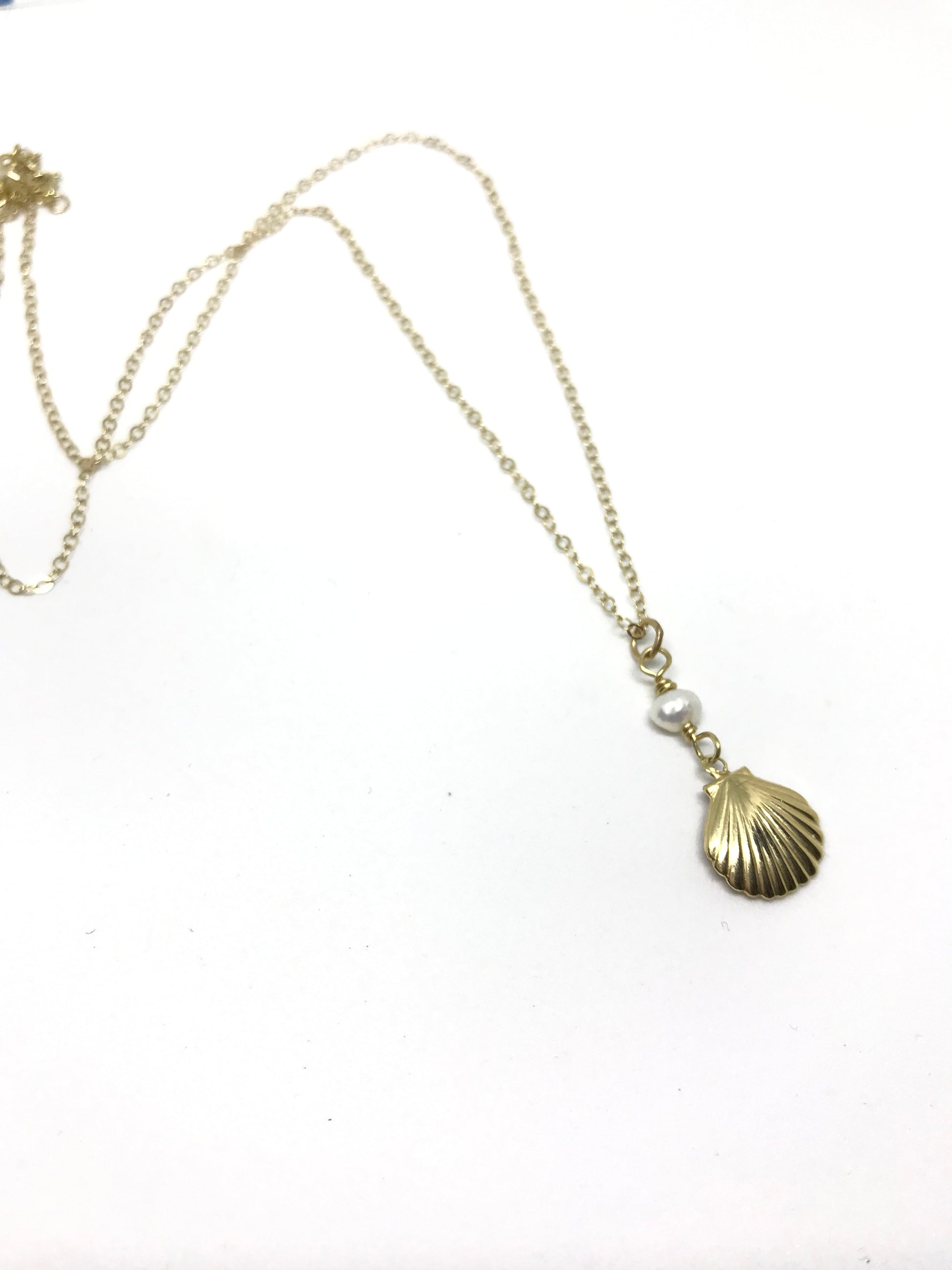 Venus at The Beach - Gold Clamshell Necklace - Sacred Birch