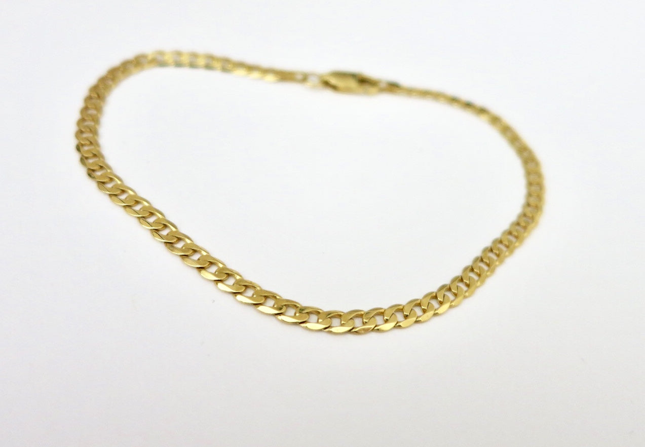 Delicate 14k gold curb chain bracelet - Sacred Birch