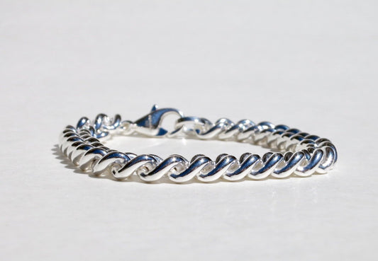 Sterling Silver Chunky Curb Chain Bracelet - Sacred Birch