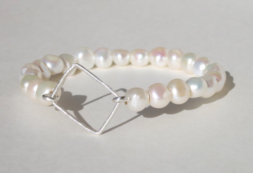 Freshwater Pearl Bangle Bracelet - Sacred Birch