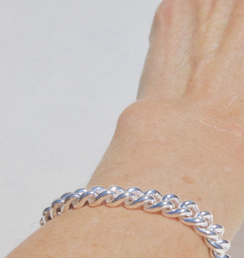 Sterling Silver Chunky Curb Chain Bracelet - Sacred Birch