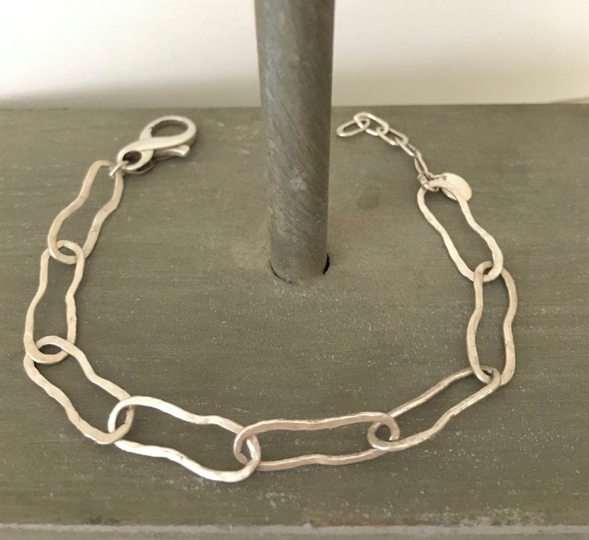 Hammered Sterling Wavy Bracelet - Sacred Birch