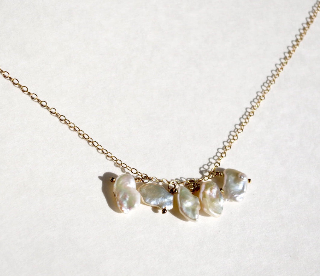 Keishi Pearl Cluster Necklace - Sacred Birch