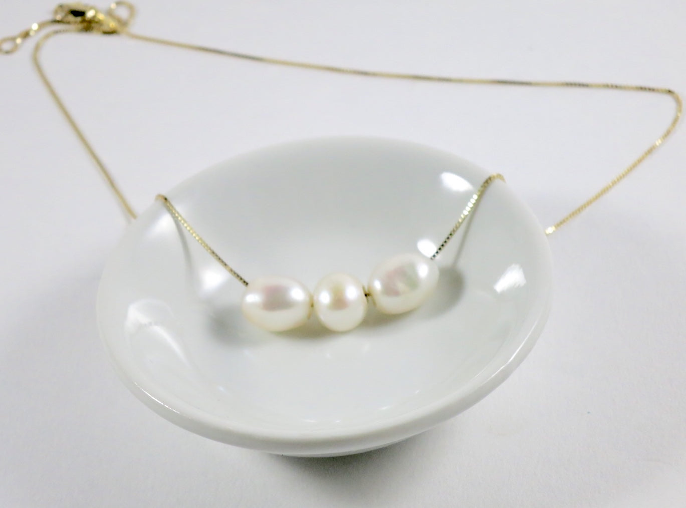The Pearl Jewelers Sterling Silver Cultured Freshwater Pearl Slider Necklace 16 Inch