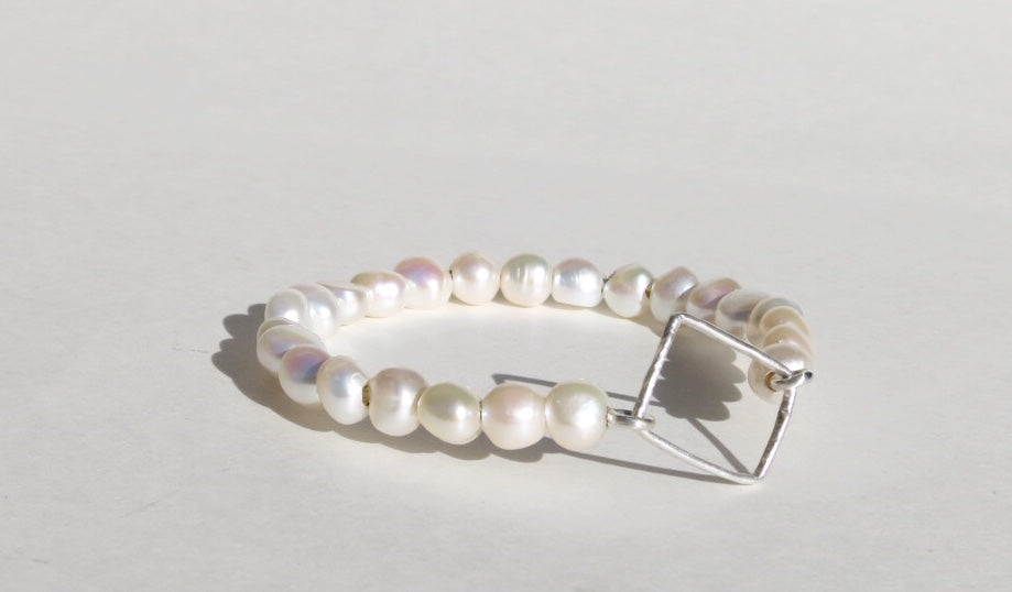 Freshwater Pearl Bangle Bracelet - Sacred Birch