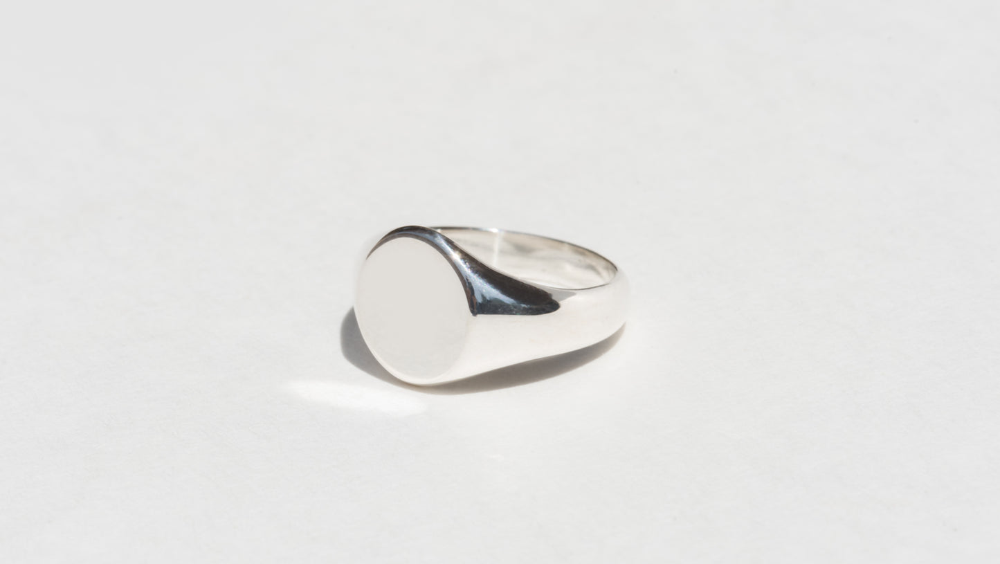 Sterling Silver Signet Ring - Sacred Birch