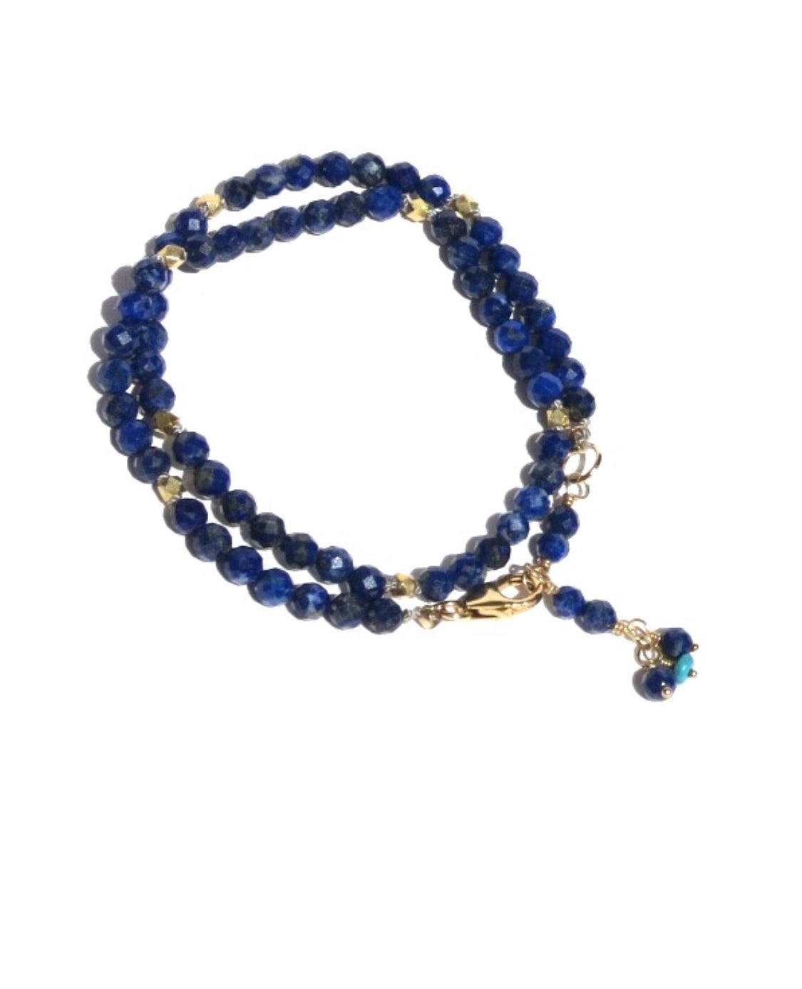 Triple wrap lapis gemstone bracelet - Sacred Birch