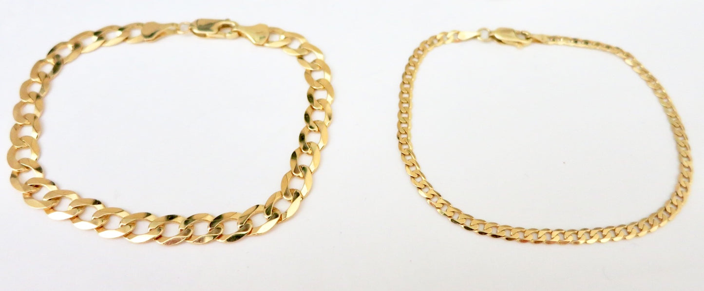 Delicate 14k gold curb chain bracelet - Sacred Birch