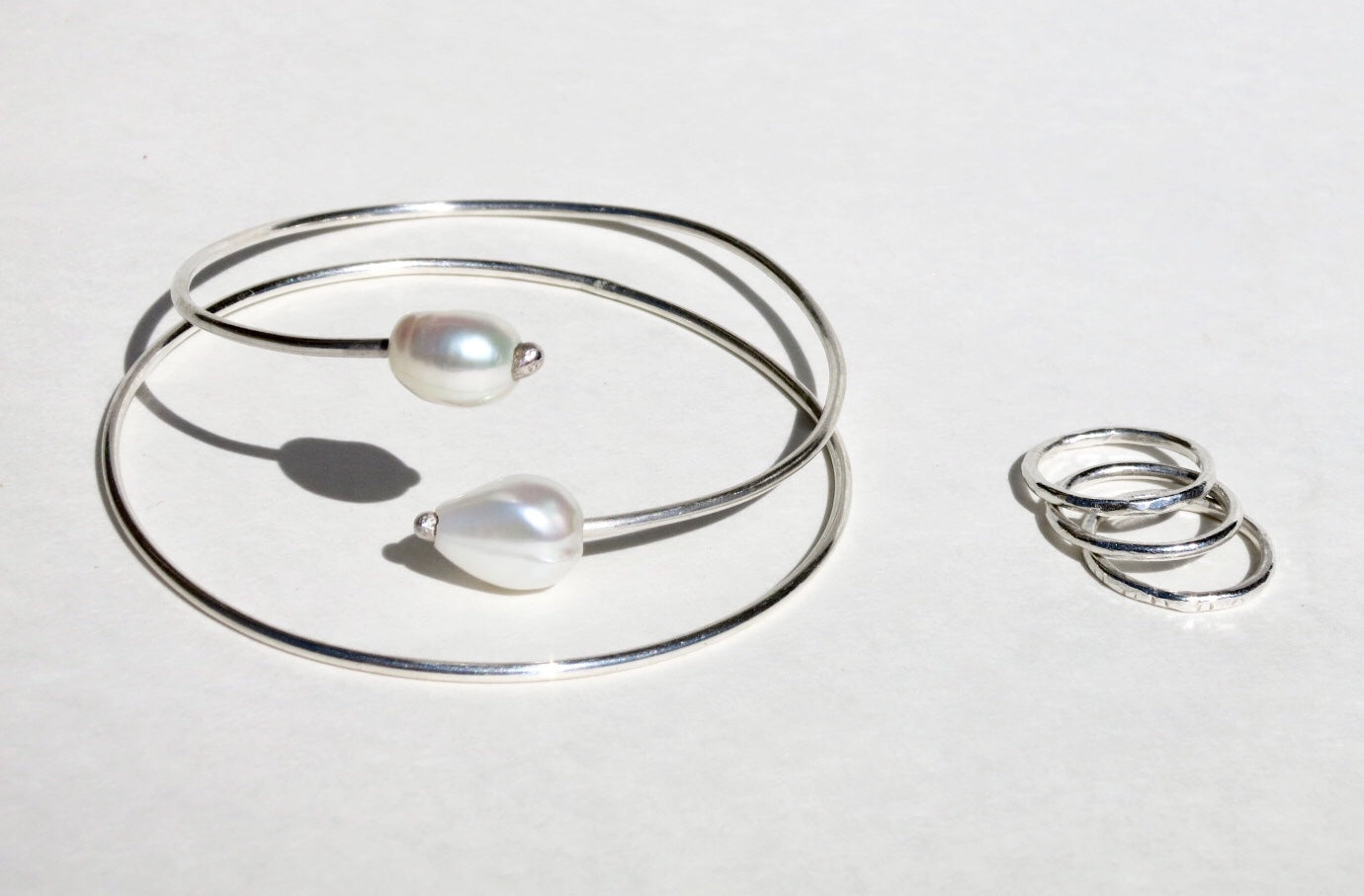 Fine Silver Hammered Rings - Sacred Birch