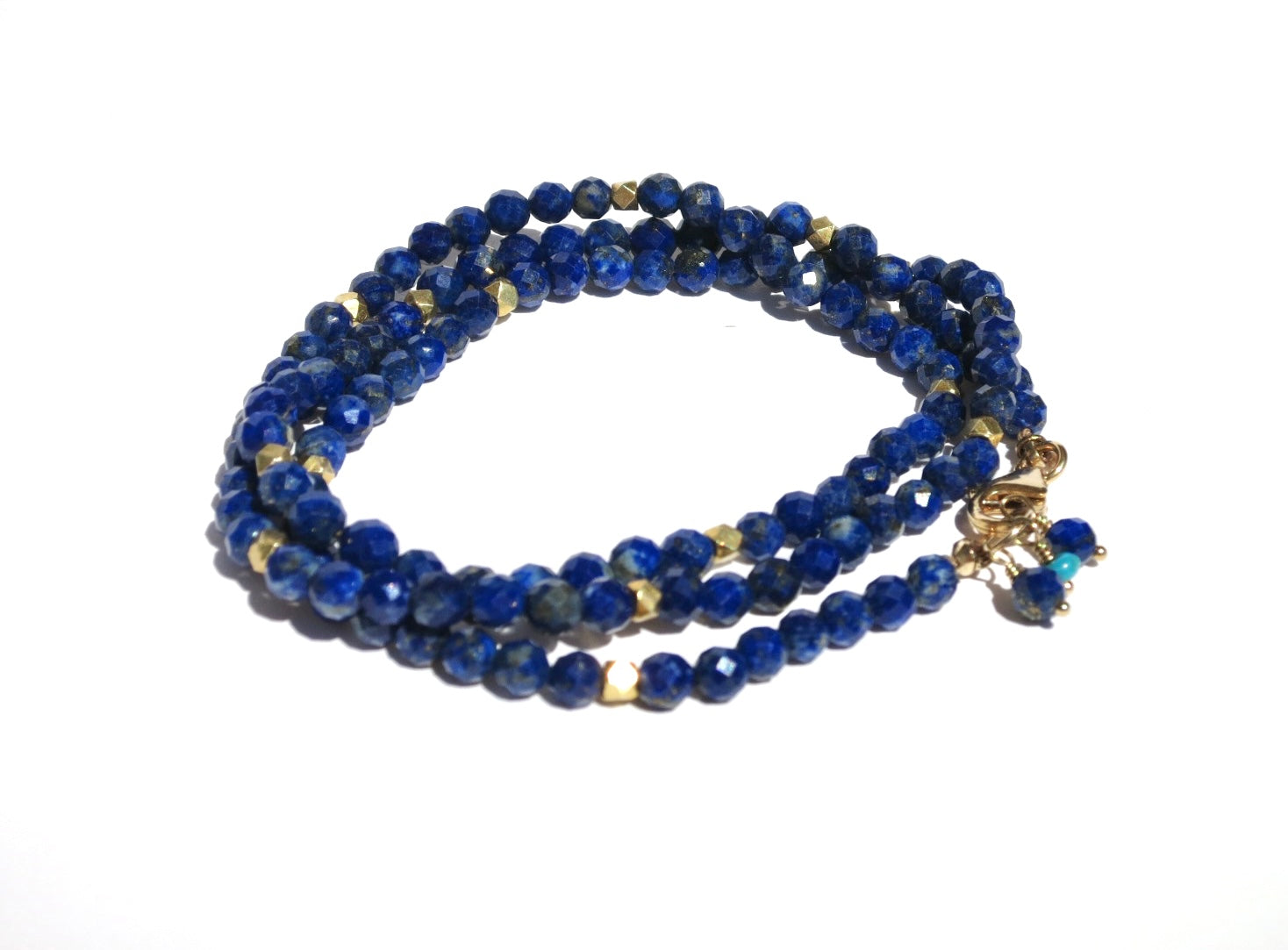 Triple wrap lapis gemstone bracelet - Sacred Birch