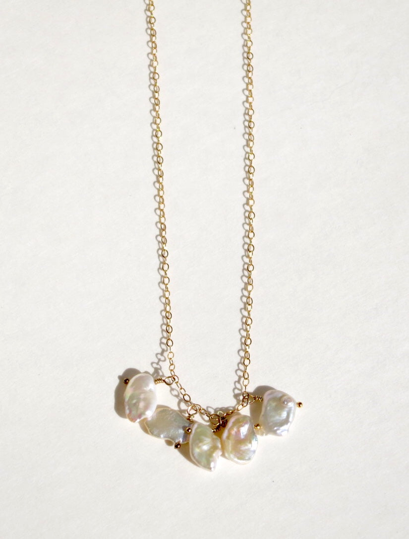 Keishi Pearl Cluster Necklace - Sacred Birch