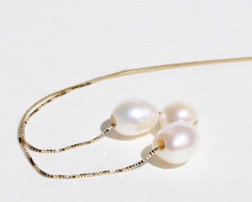 Pearl Slider Necklace - Sacred Birch