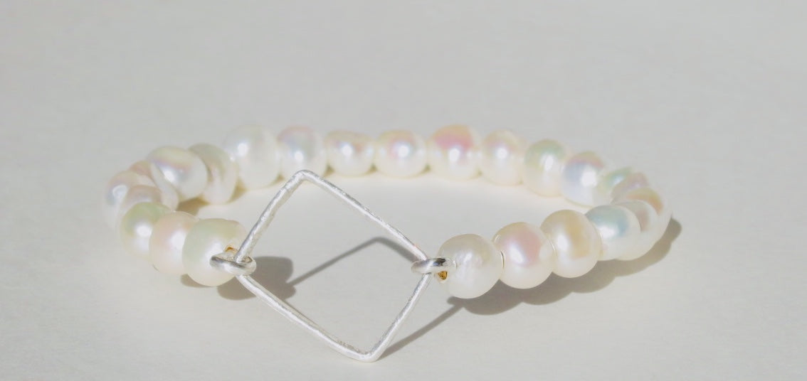 Freshwater Pearl Bangle Bracelet - Sacred Birch