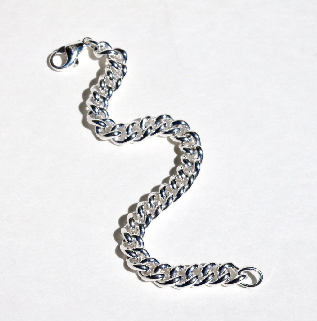 Sterling Silver Chunky Curb Chain Bracelet - Sacred Birch